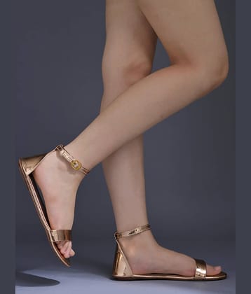 Stylestry Rose Gold Women's Flats