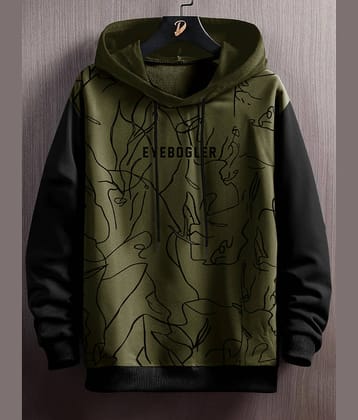 Eyebogler Fleece Hooded Men's Sweatshirt - Green ( Pack of 1 )