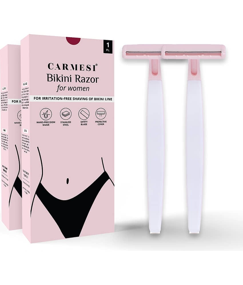 Carmesi Bikini Razor for Women, For Irritation-Free Shaving of Bikini Line, Pack of 2