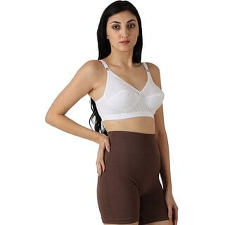 Loving Care Women Full Coverage Non Padded Bra(White)