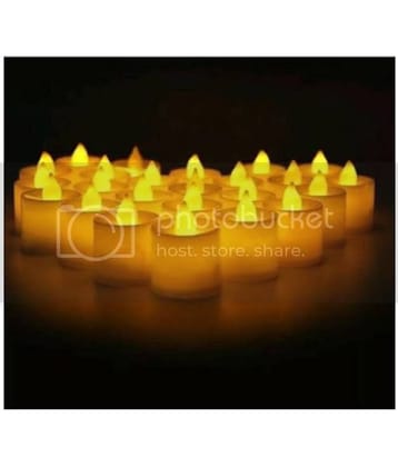 thrifkart The flickering bulb flameless LED candles LED Candle Yellow - Pack of 12