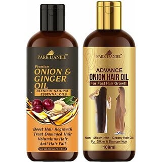 PARK DANIEL Premium Onion & Ginger Oil & Advance Onion Hair Oil Combo Of 2 of 100 ml(200 ml) Hair Oil (200 ml)
