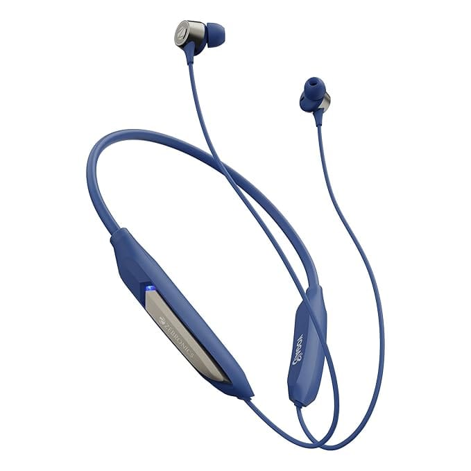 ZEBRONICS Yoga N3 with 46 Hours Backup,Bluetooth V5.2 Wireless Neckband,Enc Calling,Gaming Mode (Upto 50Ms),Voice Assistant,Dual Pairing,Splash Proof&Type C (Blue),in-Ear