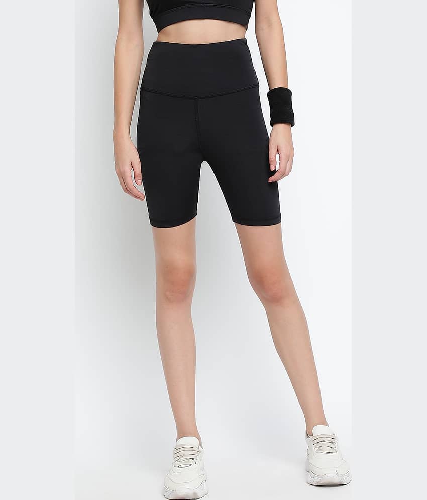 Wearjukebox Polyester Hot Pants - Black