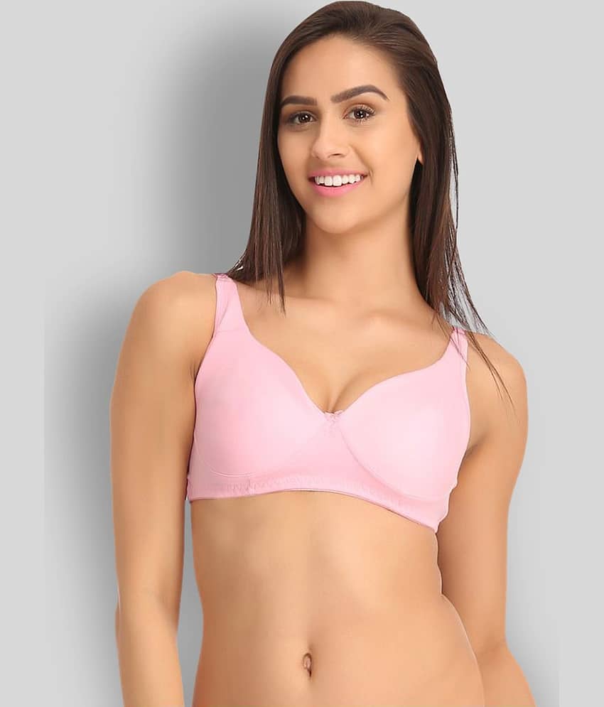 Clovia Cotton Lightly Padded Women's Everyday Bra ( Pink )