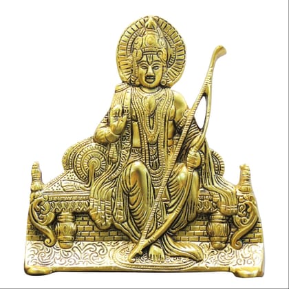 Aluminium Wall Hanging Ram Ji Idol for Spiritual Wall Decor, Height : 7.5 Inch (ASMAS469 G)