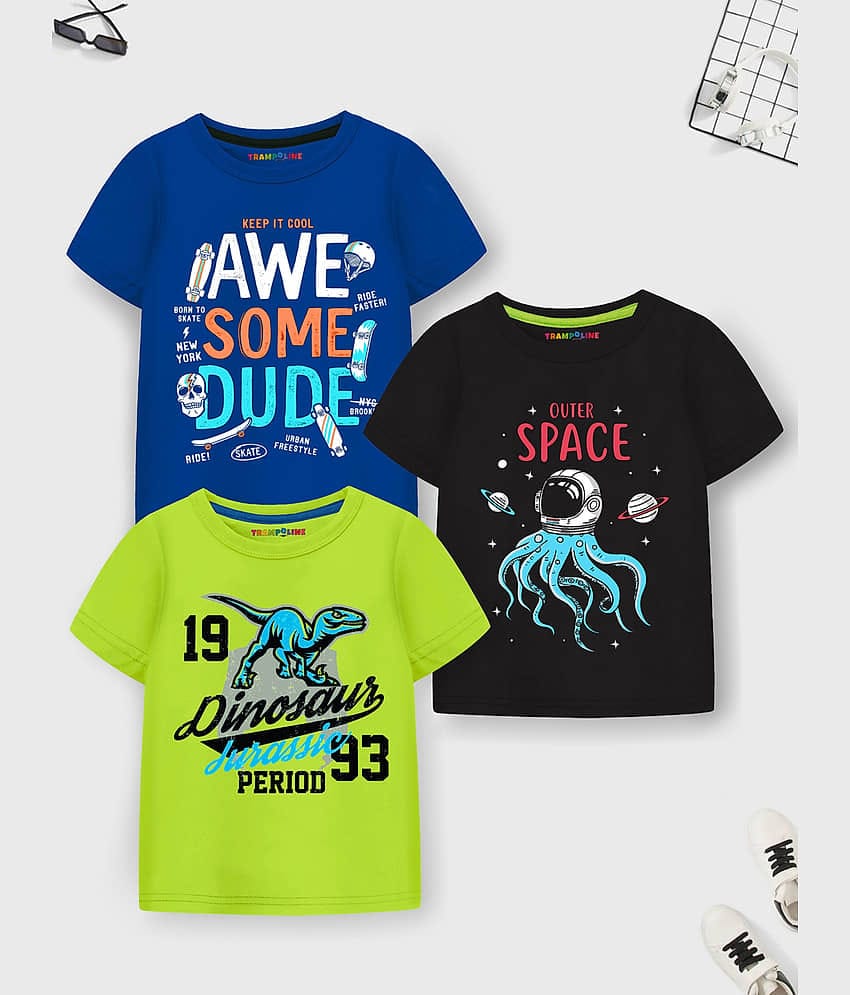 Trampoline Pack of 1 Boys Cotton Blend T-Shirt ( Multicolor 4 )