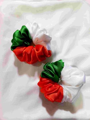 Tricolor Elastic Hair Scrunchies, Set of 2, for Girls, Women, Children Rubber Band (Multicolor) Tricolor Elastic Hair Scrunchies, Set of 2, for Girls, Women, Children Rubber Band (Multicolor)