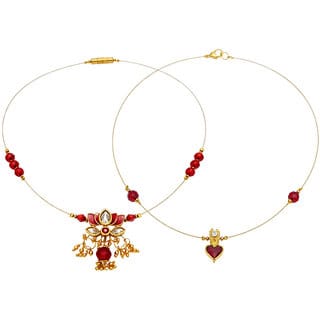 Invisible Chain 1 Layer, Dark Red and Light Red Colour, 2 Qty
