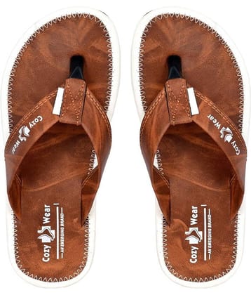 Cozy Wear - Brown Men's Thong Flip Flop