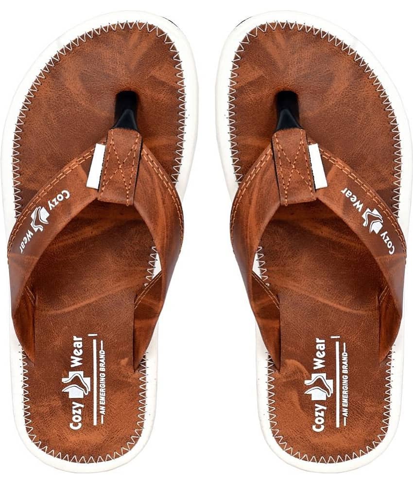 Cozy Wear - Brown Men's Thong Flip Flop