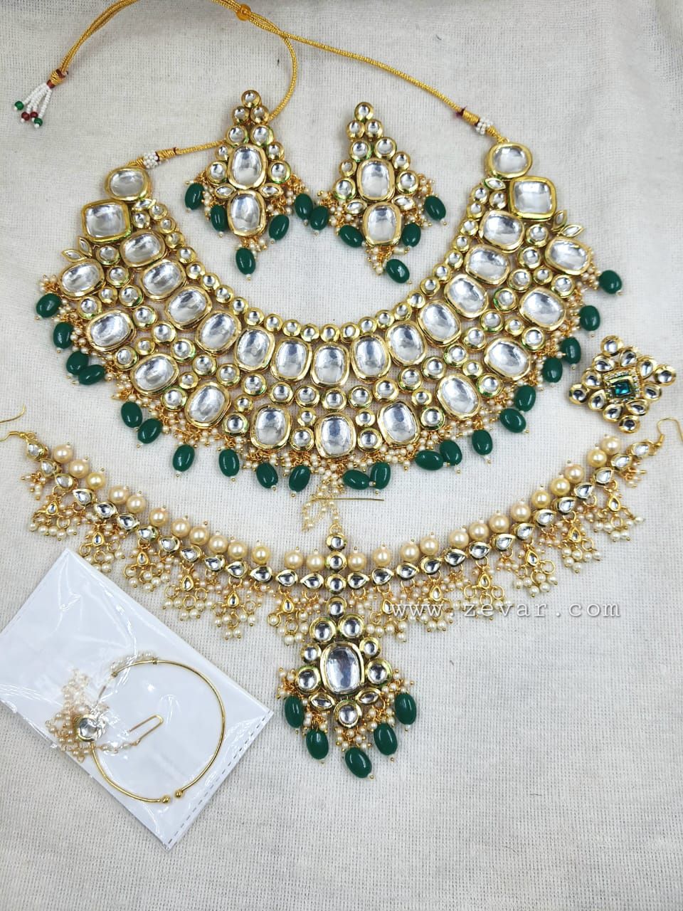 ZEVAR | Kundan Jewellery : A Perfect Blend of Tradition and Glamour-green
