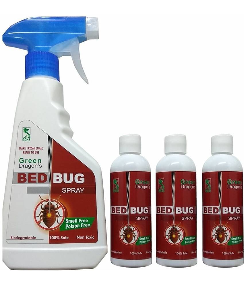 Green Dragon's Biodegradable Bed Bug Spray (pack of 3) makes 1420ml Ready to Use
