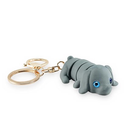 Farm Buddies 3D Printed Keychains – Articulated Animal Toys, Pocket-Friendly Keyrings, Stress Relief Desk Toys for Kids & Adults, Collectible Accessories (Blooney – The Dog, Medium)