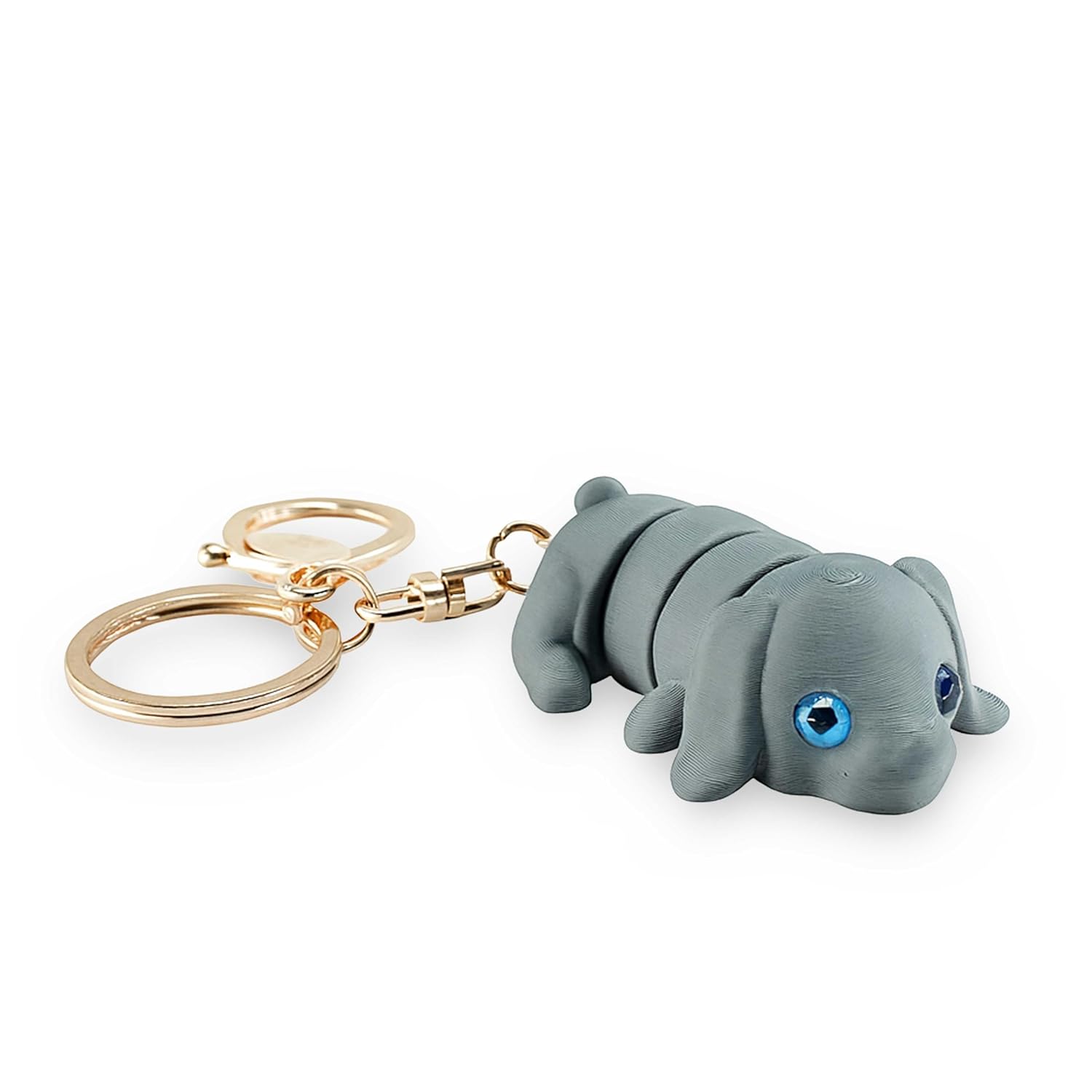 Vinglits Farm Buddies 3D Printed Keychains – Articulated Animal Toy, Pocket-Friendly Keyrings, Stress Relief Desk Toys for Kids & Adults (Blooney – The Dog, Medium)