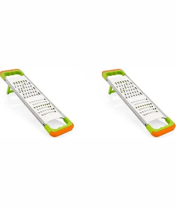 iview kitchenware - Stainless Steel Vegetable Grater,Fruit Grater,Cheese Grater ( Pack of 2 ) - Green