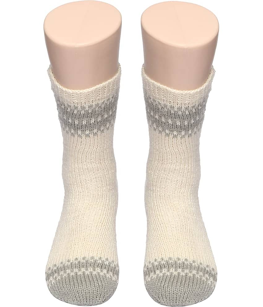 KC Store - Multicolor Woollen Women's Mid Length Socks ( Pack of 1 )