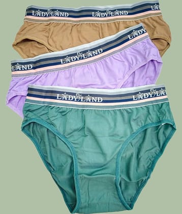 Ladyland Cotton Hipster ( Multicolor , Pack of 3 )