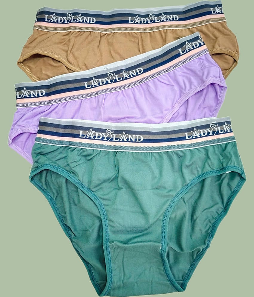 Ladyland Cotton Hipster ( Multicolor , Pack of 3 )