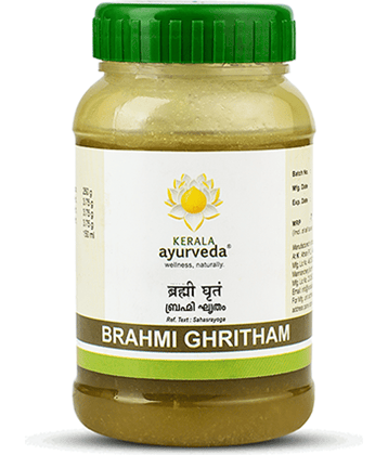 Kerala Ayurveda Brahmi Ghritham 150ml, Herbal Ghee, Improves Concentration & Recall,Boosts Mental Sharpness & Cognitive Processing