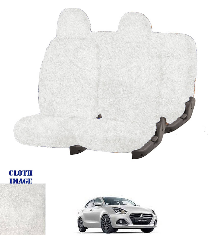 Maruti New Dzire White 5 Seater Car Seat Cover