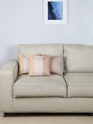 Bunai - Set Of 3 Cushion Covers (Brown) - Small