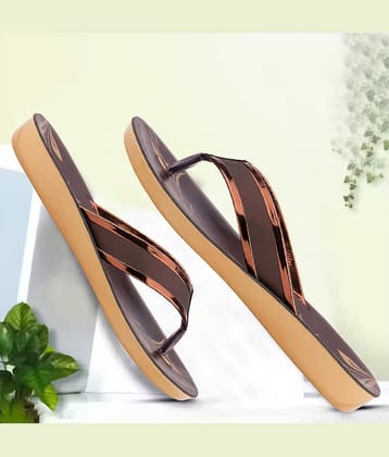 Bersache Brown Women's Open Toe Flats