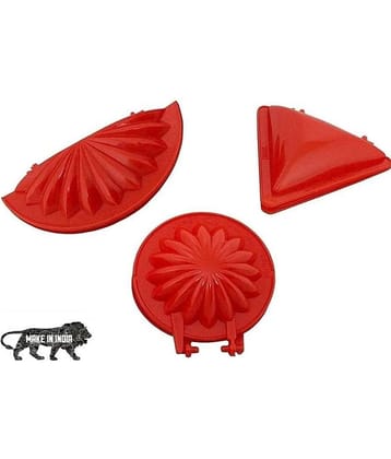KTU Plastic Modak/Gujiya/Samosa Mould (Pack of 3)
