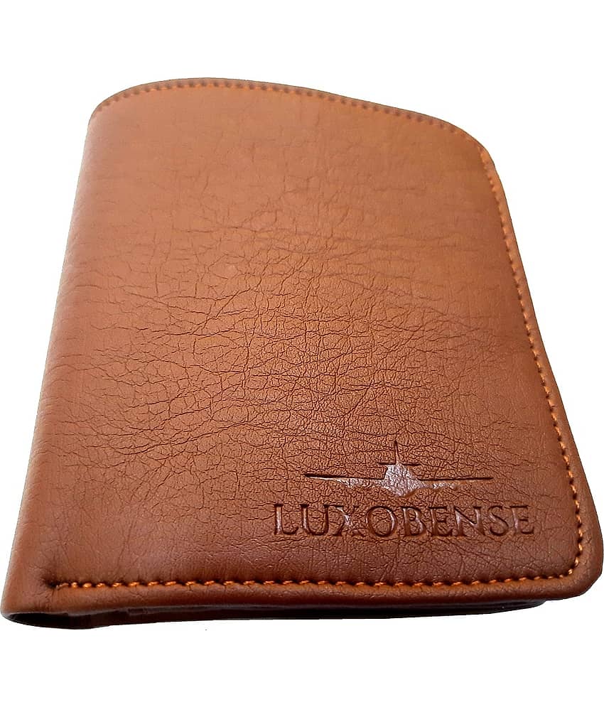 LUXOBENSE - Brown PU Men's Two Fold Wallet ( Pack of 1 )