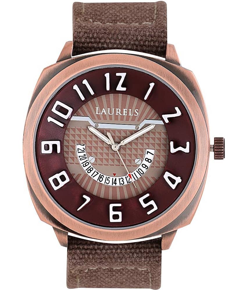 Laurels Hugo Series Men's Watch (Lo-Hg-105)-Brown