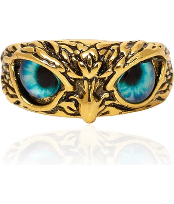 Fashion Frill Owl Face Ring | Owl Ring | Unisex Style | Stainless Steel | Adjustable | Gold Plated |Eagle | Animal| Finger Ring For Men Boys Girls Women.