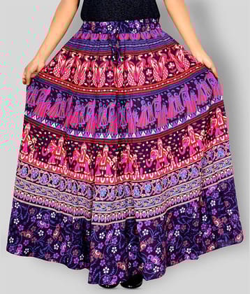 Sttoffa - Purple Cotton Women's Wrap Skirt ( Pack of 1 )