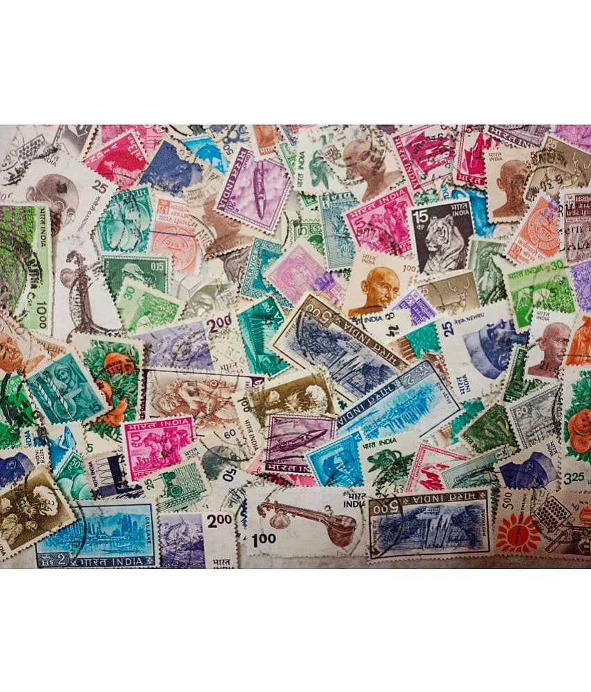 Hop n Shop - India 100 Mixed Used Postage Stamps 1 Stamps