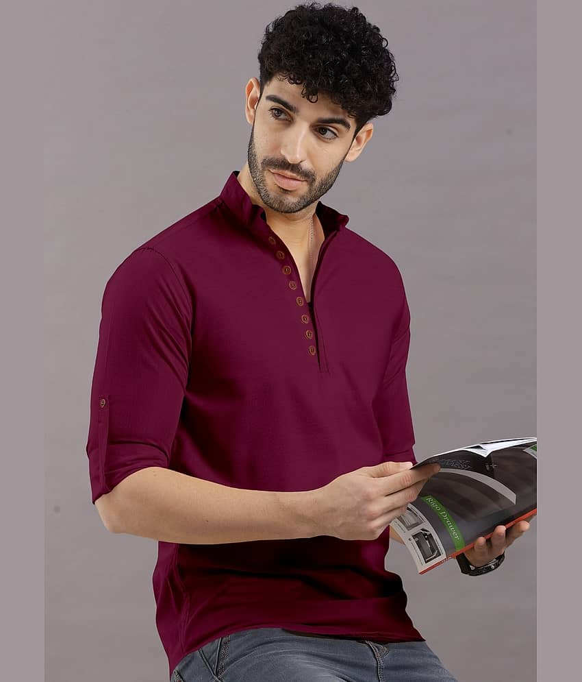 Ethnic Trendz White Cotton Blend Men's Regular Kurta ( Pack of 1 )