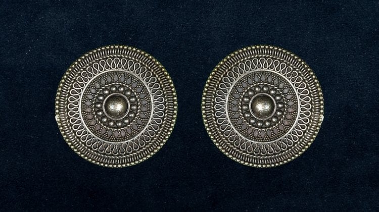 Bilasita Navatari Collection Oxidised Stud Earrings | Vintage Ethnic Charm | Festive & Ethnic Wear