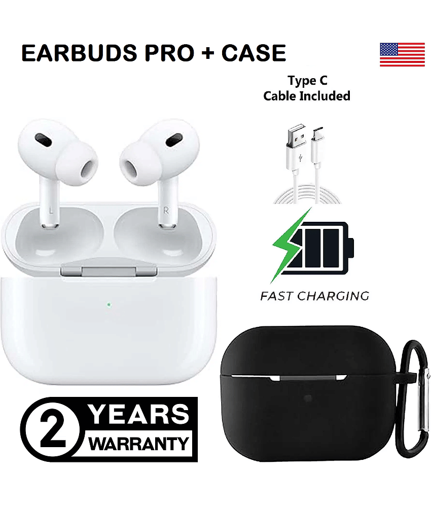 "Black Wireless Bluetooth Earbuds with Soft Silicone Cover, Deep Bass, Touch Controls, Long Battery Life, and Charging Case – Comfortable, Sweatproof In-Ear Headphones for All-Day Use"