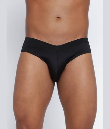 BASIICS By La Intimo Pack of 1 Polyester Briefs For Men's ( Black )