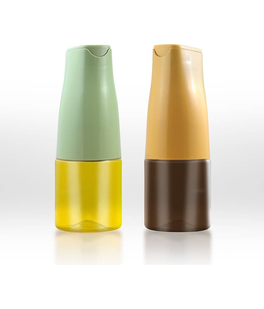 iview kitchenware Vinegar/Oil Bottle Plastic Multicolor Oil Container ( Set of 2 )