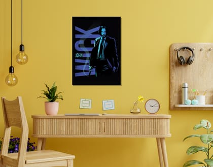 "JHON WICK- THE BOSS"- Shiny & Sturdy Metallic Poster  Art That Pops & Sticks-A3