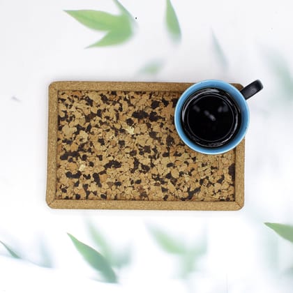 The Mohraj Cork Textured Serving Tray Eco Friendly Minimalist Design  