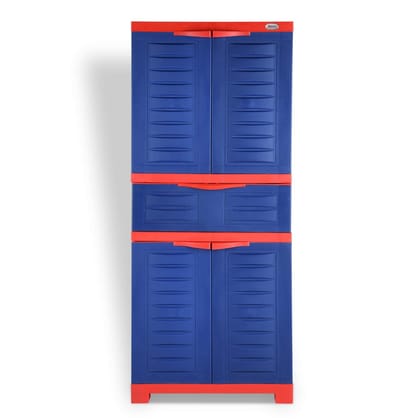 Supreme Furniture Fusion 2 MDR 01 Multipurpose Dust and Waterproof 2 Cabinets with 1 Drawer Virgin Plastic Cupboard/Almirah for Home, Living Room, Kids