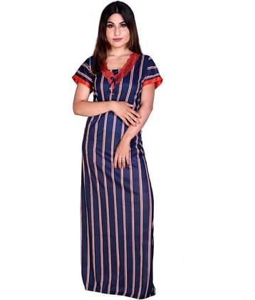 Apratim Satin Nighty & Night Gowns - Blue