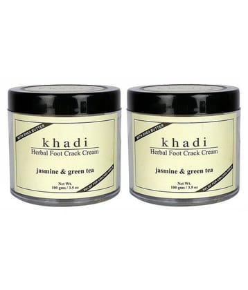 Khadi Herbal Jasmine & Green Tea Crack Foot Cream ( 200 gm ) Pack of 2