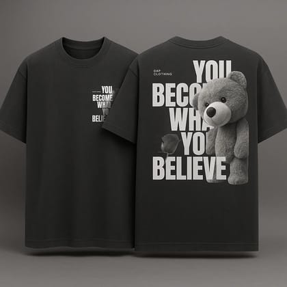 PAB Premium Oversized T-shirt  "You Become What You Believe" | 100% Cotton
