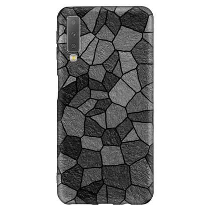 Black Marble Samsung A7 2018 Premium Embossed Mobile cover