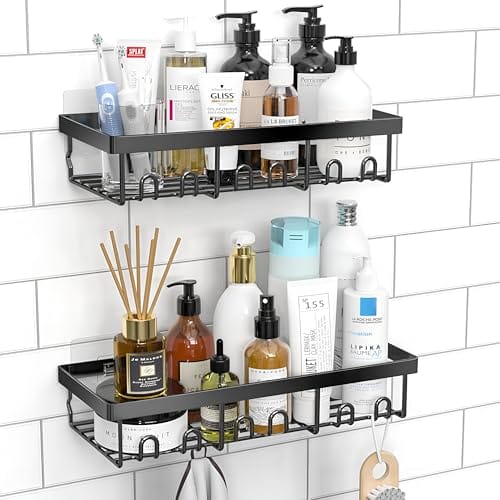Homeor MS Self Adhesive Bathroom Shelf I Wall Mounted Bathroom Organizer I Shower Caddy Shelf Organizer Rack