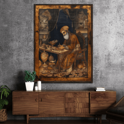 Craftsman Vintage Wood Print Wooden Wall Tiles Set-3 x 4 Feet