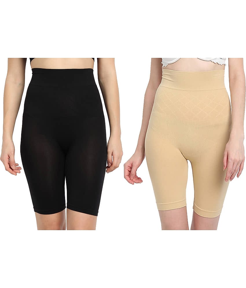 Flenzy Pack of 2 Cotton Women's Thigh Compressor ( Multicolor )