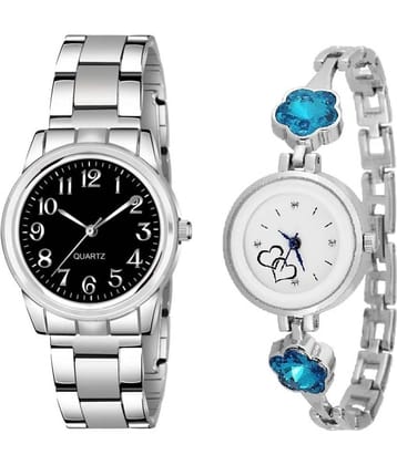 DECLASSE - Silver Metal Analog Couple's Watch