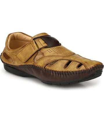 Fashion Victim Beige Faux Leather Sandals